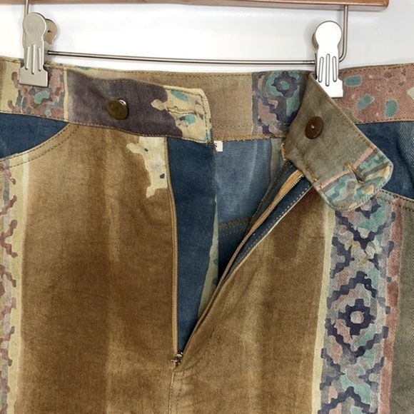 CHANTIK | Women’s Multi Color Hippie Boho Half Zip Skirt Size Sm - Picture 5 of 6